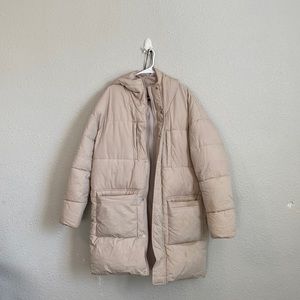 Beige Puffer Parka, Unisex, Size S-M.